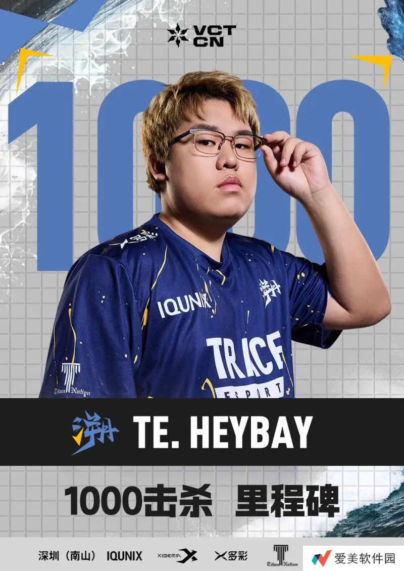 里程碑：TE选手heybay在VCT CN联赛解锁1000击败里程碑